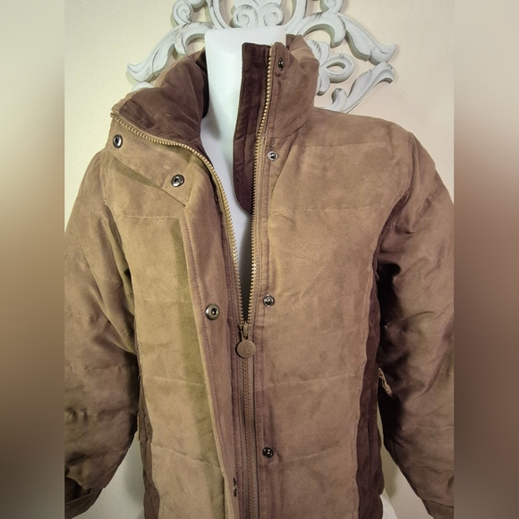 Snow Mountain Down Riding Jacket Outback Trading Company Back Gather With Flap - Picture 9 of 15